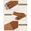 image:imageScarlet Darkness Womens Wide Elastic Belt for Dress Stretchy Corset Belt Double Gold Buckle Waist BeltBrown Orange