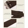 image:imageScarlet Darkness Womens Wide Elastic Belt for Dress Stretchy Corset Belt Double Gold Buckle Waist BeltDark Brown