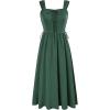 image:imageSCARLET DARKNESS Women Renaissance Summer Corset Dress Medieval Cottagecore Lace Up DressForest Green