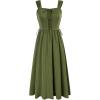 image:imageSCARLET DARKNESS Women Renaissance Summer Corset Dress Medieval Cottagecore Lace Up DressGreen