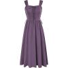 image:imageSCARLET DARKNESS Women Renaissance Summer Corset Dress Medieval Cottagecore Lace Up DressPurple