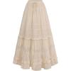 image:imageScarlet Darkness Boho Maxi Skirts for Women 2026 Summer Tiered Flowy Skirt Renaissance Long Skirts with PocketsApricot