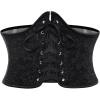 image:imageScarlet Darkness Corset Belt for Women Renaissance Lace up Corset Floral Wide Waist BeltsBlack White Floral