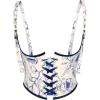 image:imageScarlet Darkness Corset Belt for Women Renaissance Underbust Corset Floral Lace Up Boned Waist BeltsBlue Elegance
