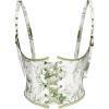image:imageScarlet Darkness Corset Belt for Women Renaissance Underbust Corset Floral Lace Up Boned Waist BeltsFresh Green