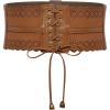 image:imageScarlet Darkness Corset Belts for Women Elastic Stretch Costume Belts Laceup Waist Cinch Belt Brown M
