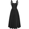 image:imageScarlet Darkness Corset Dress for Women 2026 Renaissance Costume Summer Maxi Cocktail Party Dresses with PocketsBlack