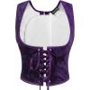 image:imageScarlet Darkness Corset Tops for Women Renaissance Lace Up Corset Velvet Underbust Boned Bustier Bodice