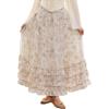 image:imageScarlet Darkness Maxi Skirts for Women Floral Chiffon Elastic High Waist Flowy Ruffle Long Skirt with PoketsBrown Floral