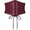 image:imageScarlet Darkness Renaissance Corset Belt Laceup Tied Waspie Wide Elastic Waist Belts for WomenRed