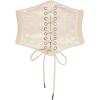 image:imageScarlet Darkness Renaissance Corset Belt Laceup Tied Waspie Wide Elastic Waist Belts for WomenWhite Floral
