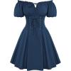 image:imageScarlet Darkness Renaissance Costume Women Corset Dress Midi Off Shoulder Fairy DressesDark Blue