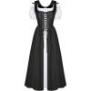 image:imageScarlet Darkness Renaissance Costume Women Medieval Corset Dress Puff Sleeve Fairy DressBlack
