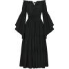 image:imageScarlet Darkness Renaissance Costume Women Off Shoulder Bell Sleeve Tiered Maxi DressBlack