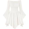 image:imageScarlet Darkness Renaissance Costume Women Pirate Peasant Off Shoulder Bell Sleeve Fairy DressWhite