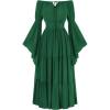 image:imageScarlet Darkness Renaissance Dress Women Long Sleeve Off The Shoulder Dress Flowy Maxi DressesDark Green