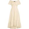 image:imageScarlet Darkness Renaissance Dress for Women 2026 Summer Spring Cotton Off The Shoulder Boho Midi DressesBeige