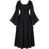 image:imageScarlet Darkness Renaissance Dress for Women Medieval Peasant Dress Long Bell Sleeve DressesBlack