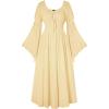image:imageScarlet Darkness Renaissance Dress for Women Medieval Peasant Dress Long Bell Sleeve DressesYellow