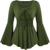 image:imageScarlet Darkness Renaissance Shirt Women Pirate Costume Women Vintage Corset TopsGreen