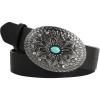 image:imageScarlet Darkness Western Belt for Women Leather Cowgirl Belt with Turquoise Buckle Country Belts for Jeans DressesBlack
