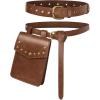 image:imageScarlet Darkness Women Renaissance Belt Pouch Pirate Viking Belt Steampunk Medieval AccessoriesBrown