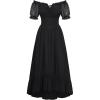 image:imageScarlet Darkness Women Renaissance Dress Puff Sleeve Off Shoulder Fairy Milkmaid DressBlack