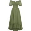 image:imageScarlet Darkness Women Renaissance Dress Puff Sleeve Off Shoulder Fairy Milkmaid DressDusty Green
