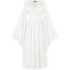 image:imageScarlet Darkness Womens Renaissance Costume Wrap V Neck Medieval Dress Split Bell Sleeve Embroidery Fairy DressesWhite