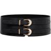 image:imageScarlet Darkness Womens Wide Elastic Belt for Dress Stretchy Corset Belt Double Gold Buckle Waist BeltBlack