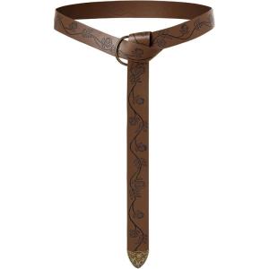 image:imageSCARLET DARKNESS Medieval Leather Belt Renaissance Accessory Pirate Viking Belt for Men WomenRose Emboss