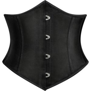 image:imageScarlet Darkness Corset Belt for Women Fishbone Wide Waist Corset Pirate BeltBlack