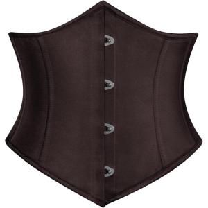 image:imageScarlet Darkness Corset Belt for Women Fishbone Wide Waist Corset Pirate BeltCoffee