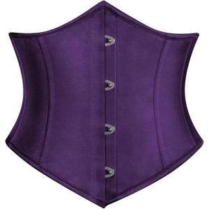 image:imageScarlet Darkness Corset Belt for Women Fishbone Wide Waist Corset Pirate BeltDeep Purple
