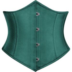 image:imageScarlet Darkness Corset Belt for Women Fishbone Wide Waist Corset Pirate BeltFoliage Green