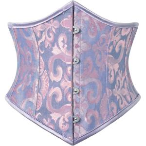 image:imageScarlet Darkness Corset Belt for Women Fishbone Wide Waist Corset Pirate BeltLavender Jacquard