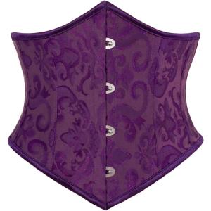 image:imageScarlet Darkness Corset Belt for Women Fishbone Wide Waist Corset Pirate BeltPurple Jacquard