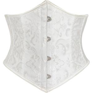 image:imageScarlet Darkness Corset Belt for Women Fishbone Wide Waist Corset Pirate BeltWhite Jacquard