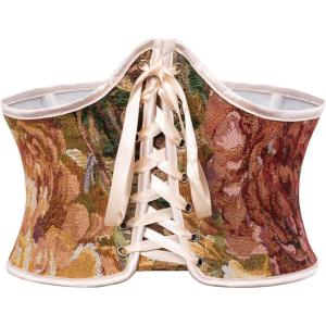 image:imageScarlet Darkness Corset Belt for Women Renaissance Lace up Corset Floral Wide Waist BeltsRed Floral