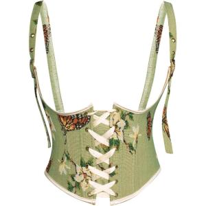 image:imageScarlet Darkness Corset Belt for Women Renaissance Underbust Corset Floral Lace Up Boned Waist BeltsBotanical Garden