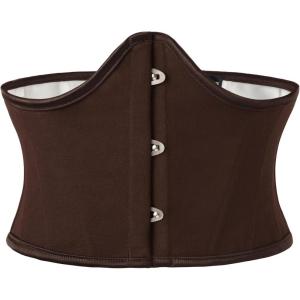 image:imageScarlet Darkness Corset Belt for Women Underbust Renaissance Corsets Vintage Bustier TopDark Brown