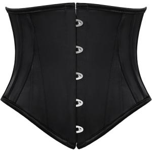 image:imageScarlet Darkness Corset Belt for Women Underbust Satin Waist Training Cincher CorsetBlack