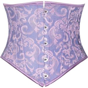 image:imageScarlet Darkness Corset Belt for Women Underbust Satin Waist Training Cincher CorsetLavender Jacquard