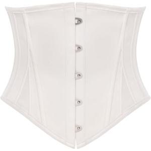 image:imageScarlet Darkness Corset Belt for Women Underbust Satin Waist Training Cincher CorsetWhite