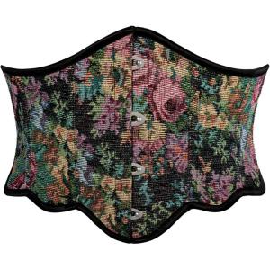 image:imageScarlet Darkness Corset Belt for Women Vintage Renaissance Floral Underbust CorsetBlack Floral