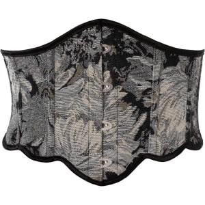 image:imageScarlet Darkness Corset Belt for Women Vintage Renaissance Floral Underbust CorsetBlack White Floral