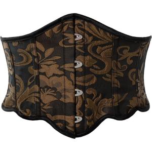image:imageScarlet Darkness Corset Belt for Women Vintage Renaissance Floral Underbust CorsetBlack Yellow Floral