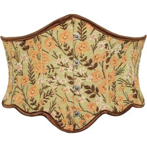 image:imageScarlet Darkness Corset Belt for Women Vintage Renaissance Floral Underbust CorsetBrown Pink Floral