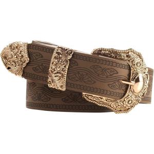 image:imageScarlet Darkness Western Belts for Woman Renaissance Cowgirl Leather Belt with Removable BuckleCoffee
