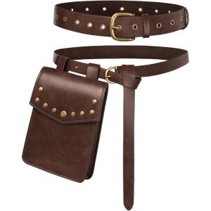 image:imageScarlet Darkness Women Renaissance Belt Pouch Pirate Viking Belt Steampunk Medieval AccessoriesDark Brown